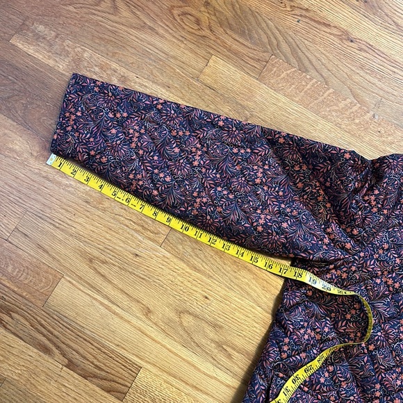 Croft & Barrow Women’s XXL Brown Orange Button down Quilted Floral Jacket - Picture 8 of 11